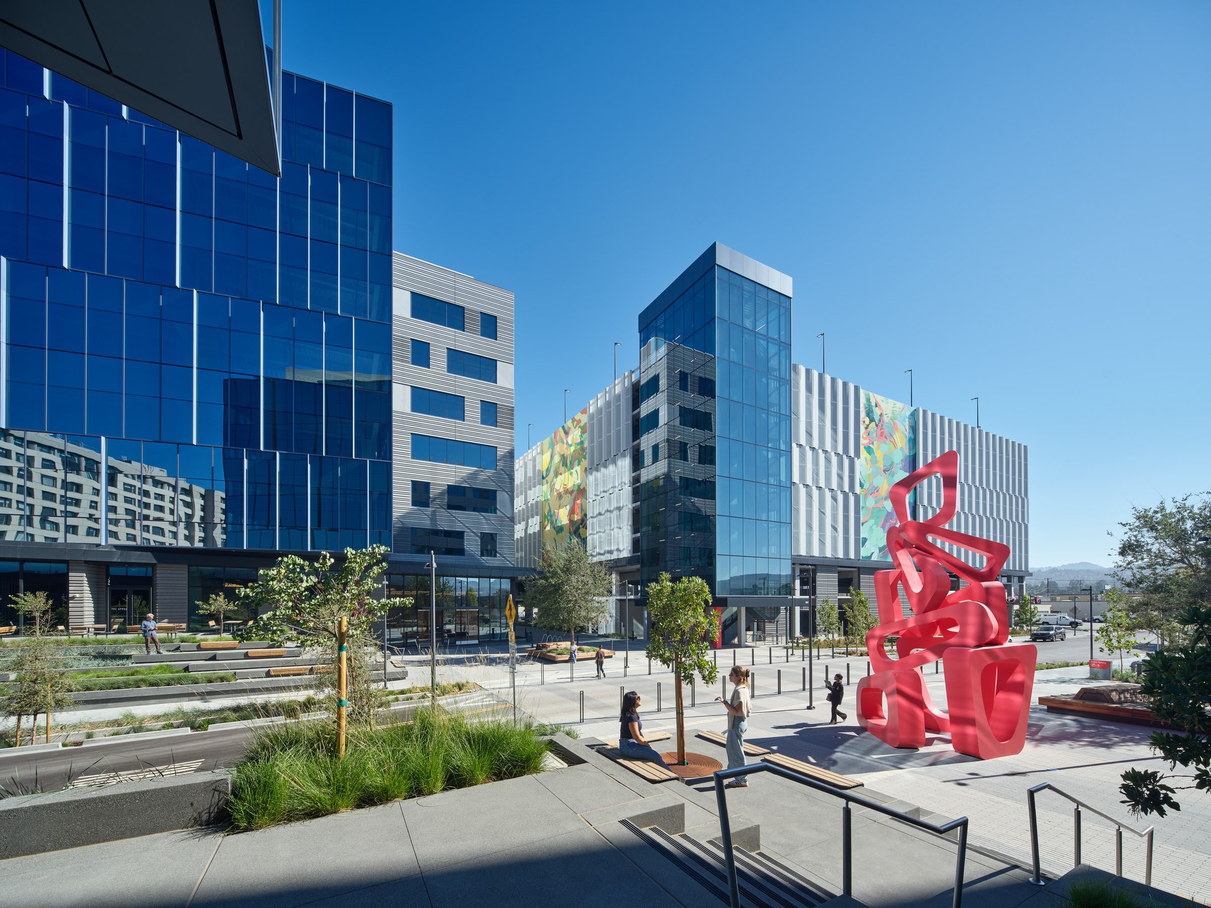 The Landing campus plaza for research and development buildings