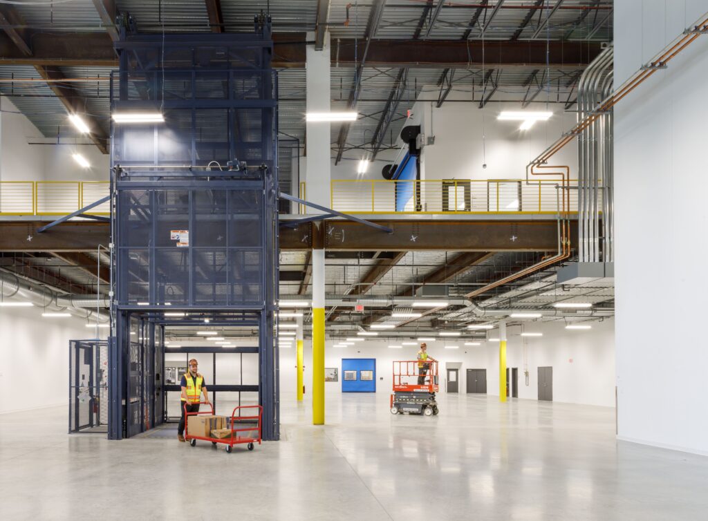 interior of an advanced manufacturing building | 2-story manufacturing